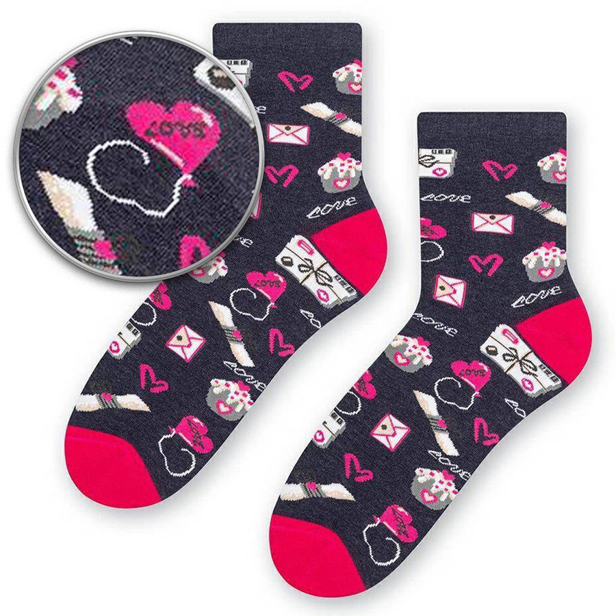 Bunte SOCKEN FÜR VALENTINSTAG Kunst. 136 Steven