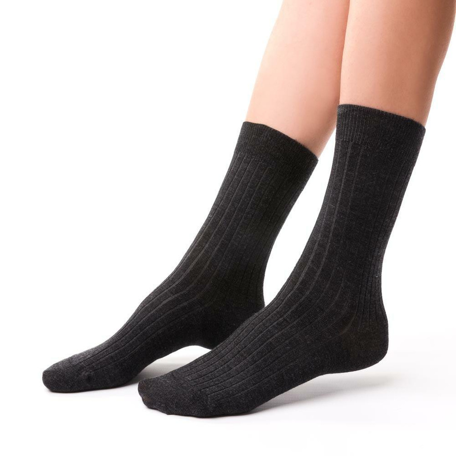 Skarpetki w prążek z wełny merino bezuciskowe art. 130 Steven