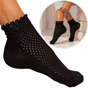 Damen-Socken Serie Ajour Schwarz