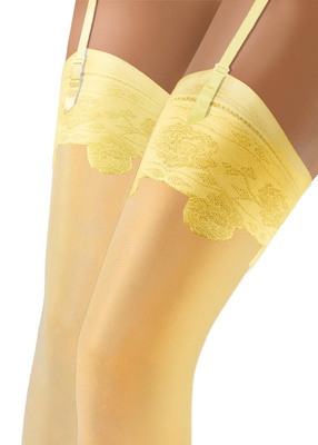 Sesto Senso Damen Strümpfe PDP 03 – Elegante Halbmatte Feinstrümpfe, 20 DEN, Komfortabel und Elastisch, Poliamid, Ideal für Arbeit und Romantische Anlässe, Gelb, Für Frauen