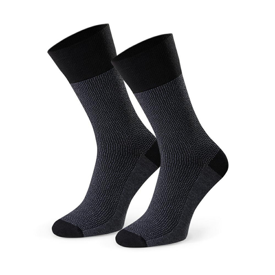 Jacquard Herrensocken Art. 011 Dunkelgrau/Marine/Schwarz