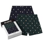 Lockere Herren-Boxershorts Serie 2MBH-003 Dunkelblau/Grün