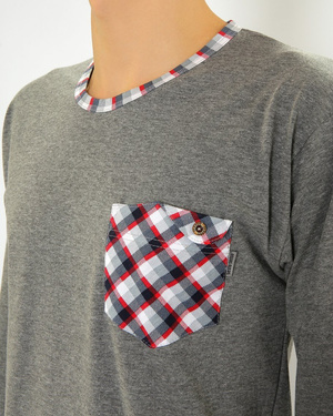 Herrenpyjama Serie Blau