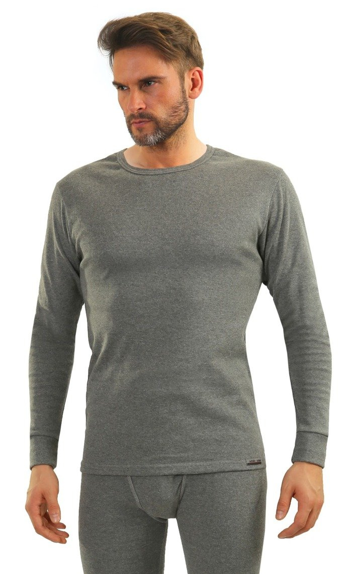 Tricou bărbătesc cu mânecă lungă Art. 111 Gri melanj