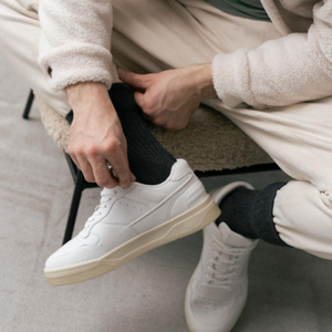 Socken Wolken Serie Grafit