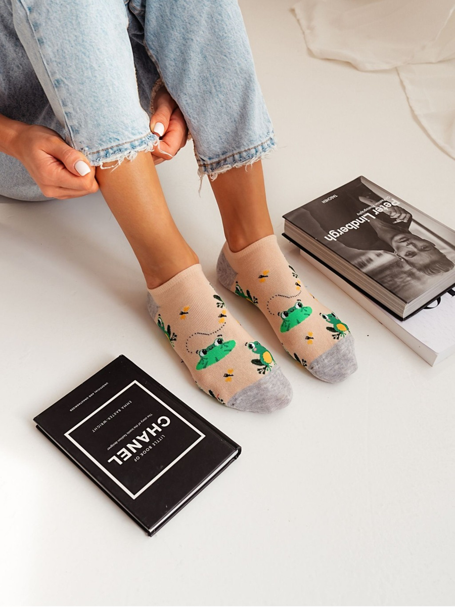 Kurzsocken Wzorzyste 146 Pfirsichfarben