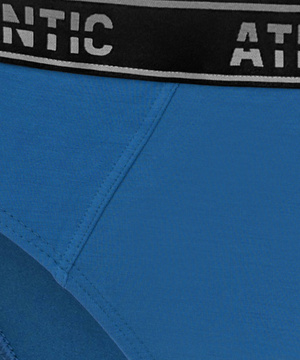 Atlantic Herren Sport Slips – Mikromodal & Elastan Unterwäsche, Bequemer Schnitt, Premium Kollektion, Blau/Grau/Denim/Schwarz, Atmungsaktiv, Ohne Muster, MP-1562, Für Männer