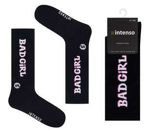 Super Retro-Socken mit Aufschriften für ihr Bad Girl