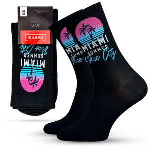 Herrensocken Go! Schwarz mit Print