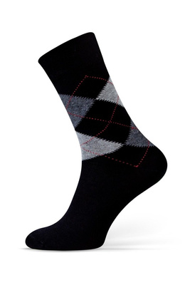 Anzugsocken Serie Rauten Blau