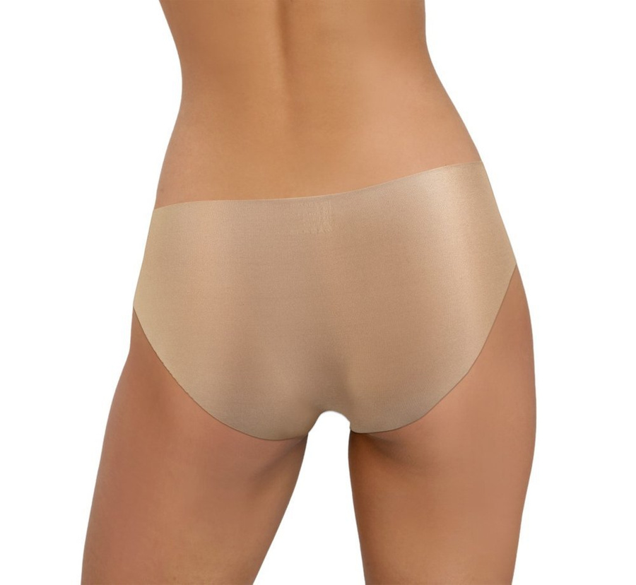 Sesto Senso Damen Figi Mikrofaser – Laser Geschnitten, Nahtlos, Bequem, Baumwolleinsatz, Silikonband, Unsichtbar Unter Kleidung, Beige, Neue Kollektion
