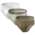 Herren-Slips SM05 Beige Weiß