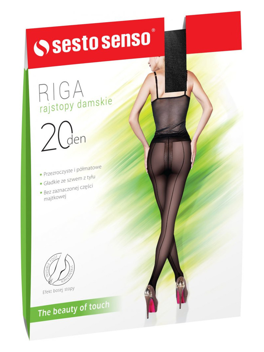 2X Damenstrumpfhose mit Rückennaht RIGA Sesto Senso