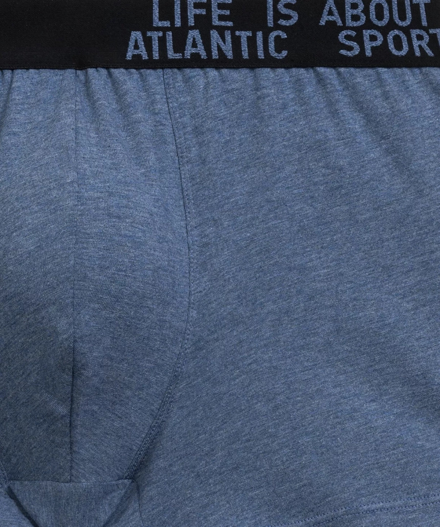 Atlantic Herren Baumwoll Boxershorts Set – Sportlicher Schnitt, Elastische Taille, Atmungsaktiv, Melange Farben: Grün, Weinrot, Blau, 3er Pack, Bequeme Unterwäsche für Männer, Herbst/Winter Kollektion 2025