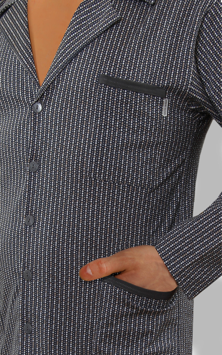 Herren Schlafanzug Serie Grau