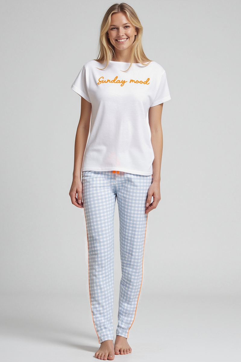 Damen Schlafanzug Dana Blau