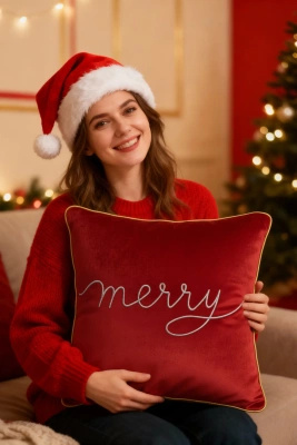 Cushion Merry Red