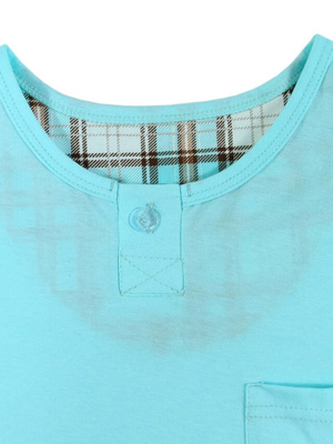 Schlafanzug Kurzarm Serie Blau