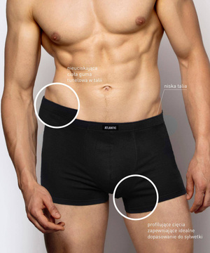 Herren-Boxershorts 3BMH-007 Schwarz/Grau/Weiß