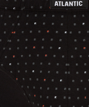 Atlantic Herren Baumwolle Slips – Klassischer Schnitt, Bequemer Print, 3er Pack, Farben: Schwarz, Khaki, Grau, Rot, Blau, 100% Baumwolle, Für Männer, Innengummi im Tunnel, Atmungsaktiv, Kollektion Classic, Ideal für Alltag und Sport.