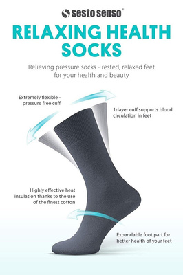 Șosete fără compresie RelaxMedica Gri