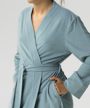 Damen Bademantel Serie Szl-002 Blau