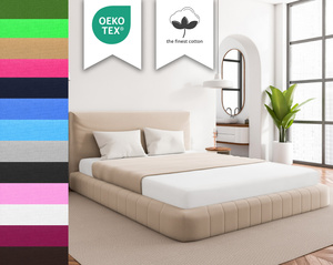 Sesto Senso Jersey Spannbettlaken – Baumwolle & Polyester, Elastisch, OEKO-TEX Zertifiziert, Atmungsaktiv, Weiß, Komfort für Schlafzimmer, Für Einzel- und Doppelbetten, Unisex, Pflegeleicht
