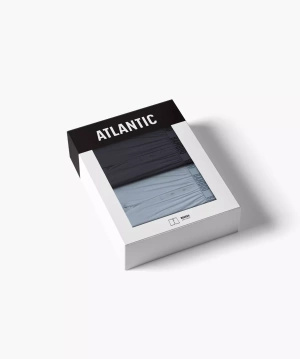 Lockere Herren-Boxershorts Serie 2MBX-076 Grau und Blau