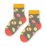 Ostern Kindersocken Kunst.138 KP354 melange grau