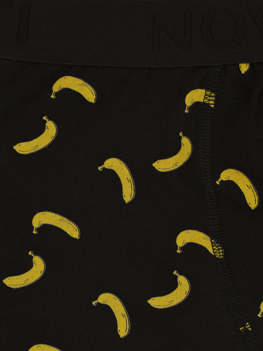 Herren Boxershorts Banane schwarz