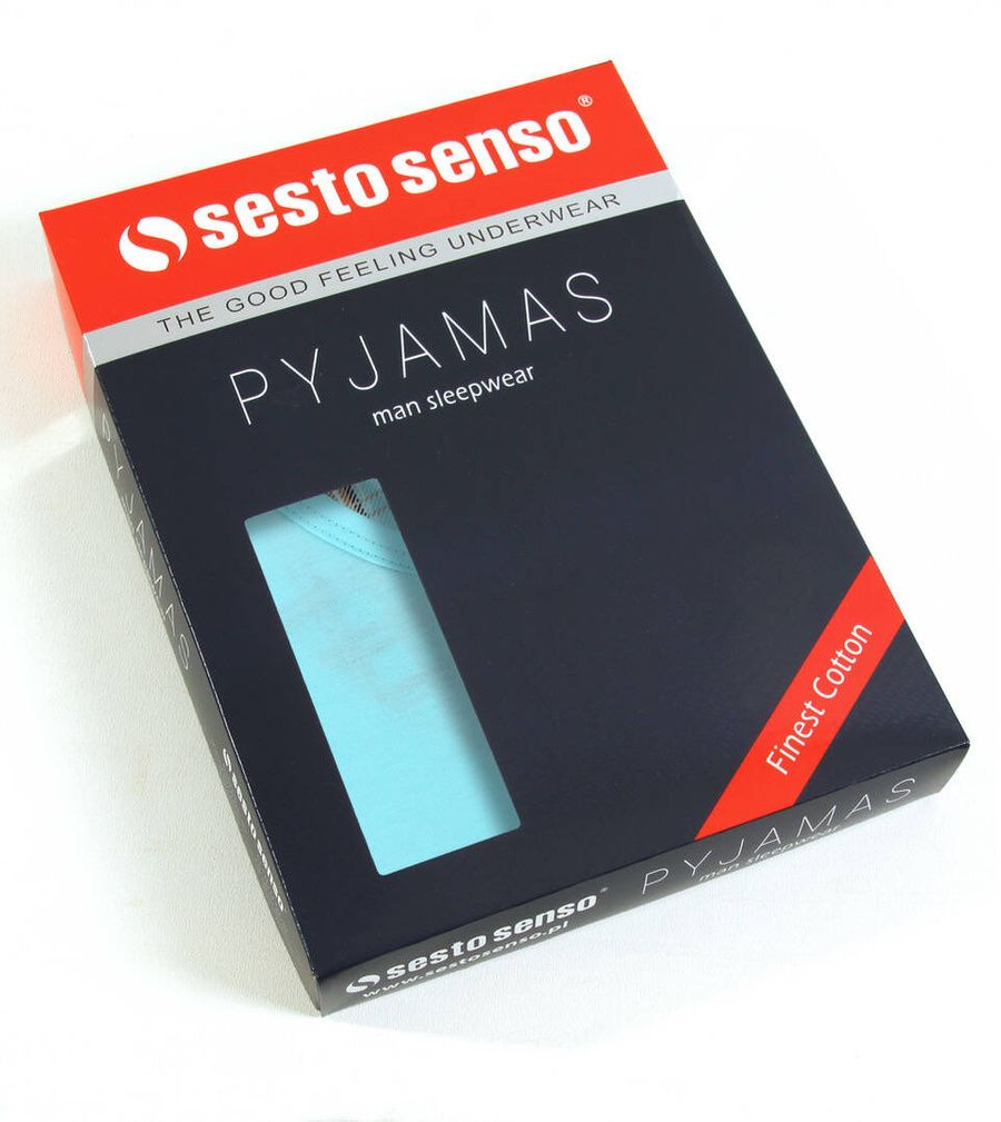 Schlafanzug Kurzarm Serie Blau