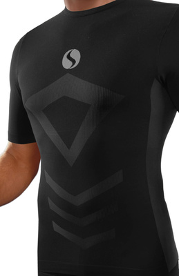Kurzarmshirt Herren Thermo Active Schwarz