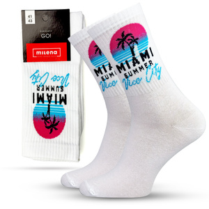 Herrensocken Go! Weiß mit Print