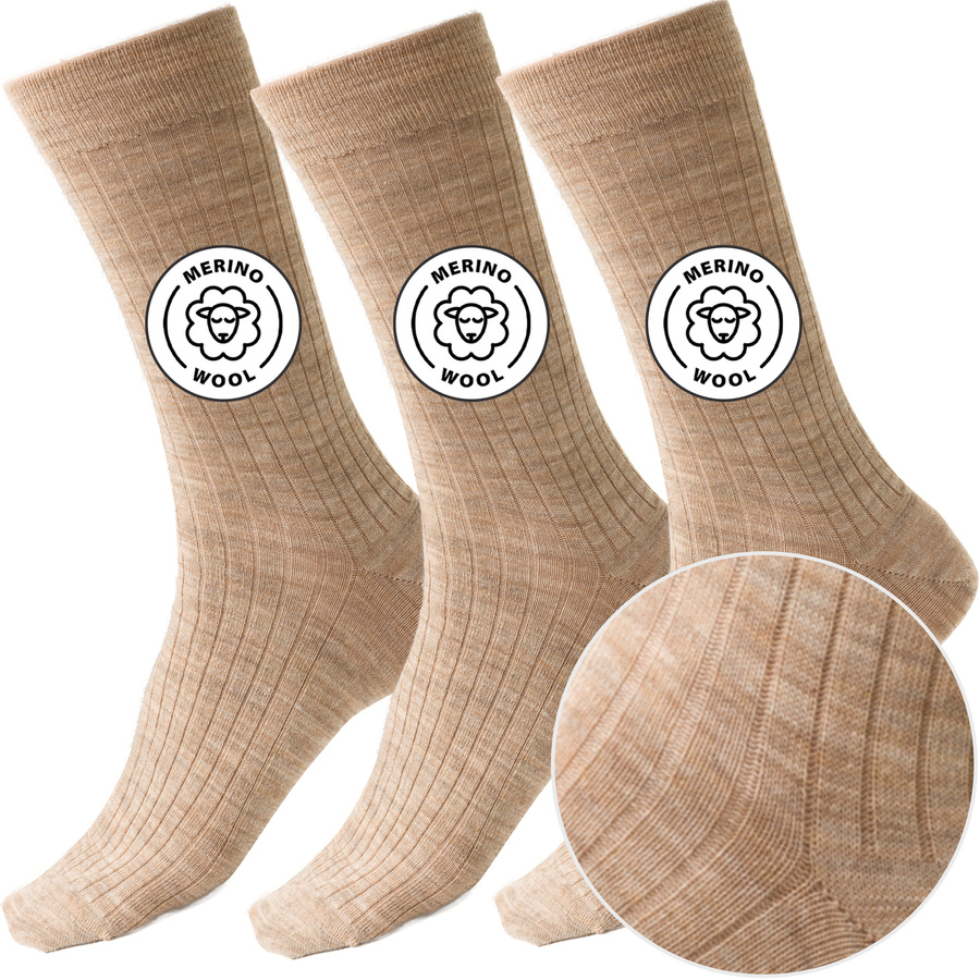 Kompressionsfreie Damensocken aus Merinowolle