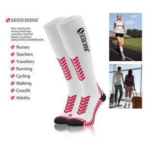 Șosete compresive sport seria Alb