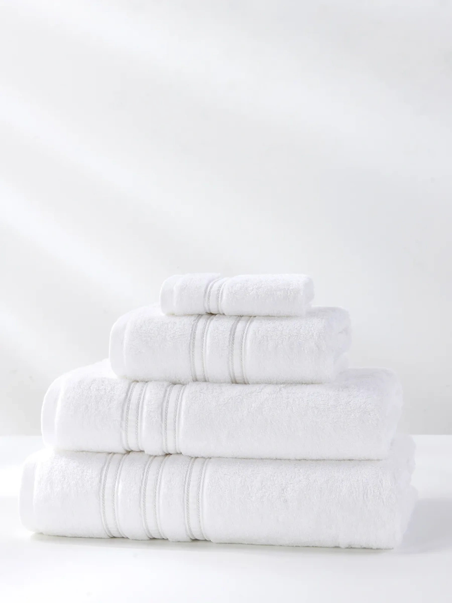 Handtuch Harmony Weiß/Silber