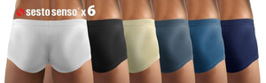 6X Kurze mikromodale Sport-Boxershorts URBAN Sesto Senso