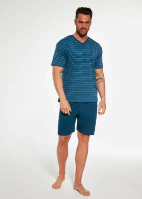 Piżama Męska Krótki Rękaw w Serek