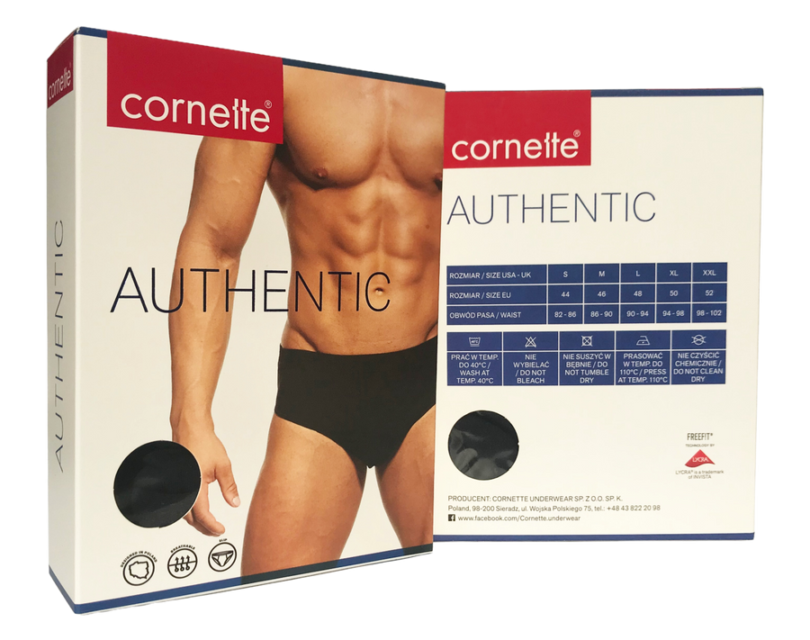 Herren-Boxershorts Authentic 220 marine Cornette