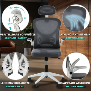 Bürosessel V1 dunkelgrau