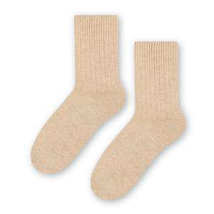 Socken Wolle Serie Beige