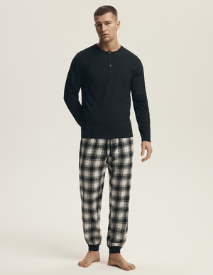 Men's Noir Cotton Pajamas