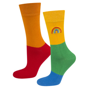 Damen-/Herren-Socken in Geschenkbox Rainbow