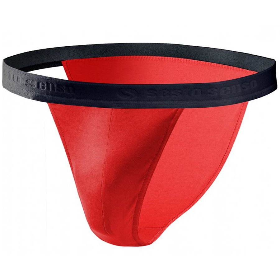 Men's Red Tanga Cotton Briefs