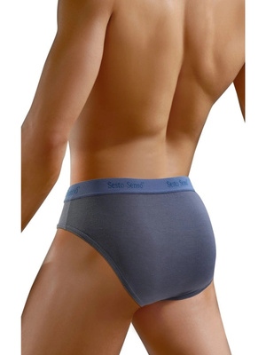 Sesto Senso Herren Slips Wild Cat SM05 – Bequeme Baumwollunterwäsche mit Elastan, Sportlicher Stil, Anatomic Schnitt, Jeansblau, Für Aktive Männer