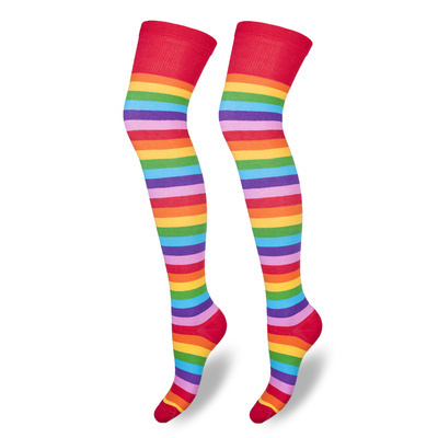 Lange gestreifte Baumwollsocken für Damen