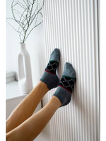 Cc Füße mit breitem Riemen, Farbe Dark Melange, Größe 37-41