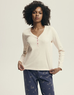 Pijama lungă damă 43698 ecru