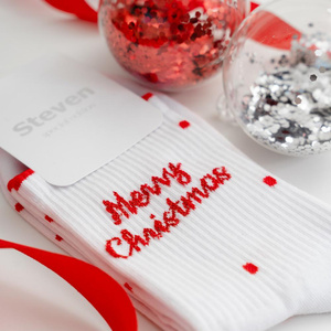 Skarpetki świąteczne w mikołaje art. 136 CO058 granatowe