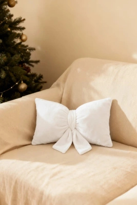 S BOW 35*20 VELVET WHITE